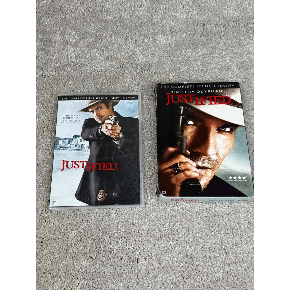 Justified DVD Set Seasons 1 (disc 1-2)& 2 Timothy Olyphant (not tested) tv show